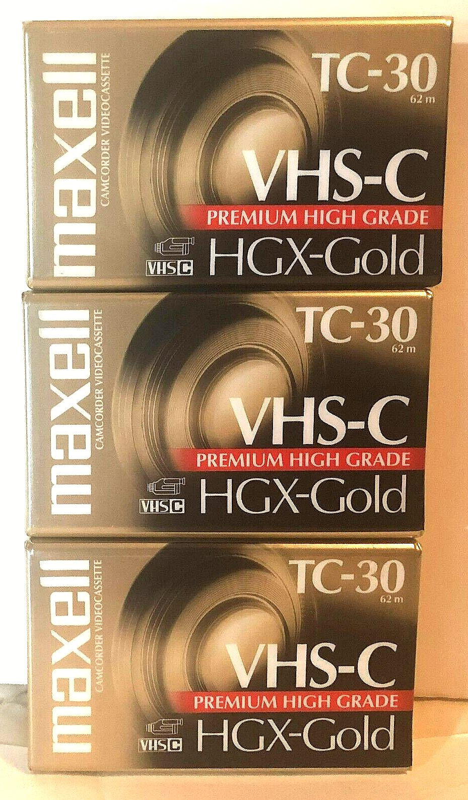 MAX/PRECIOUS CLIP COLLECTION 1995-2002〈… NEW! Lot of 3 Maxell Camcorder Video Tapes VHS-C TC-30 HGX