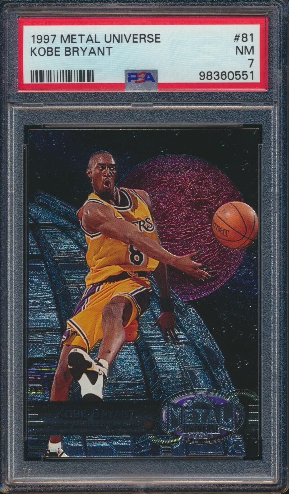 1997 Metal Universe Kobe Bryant #81 HOF Los Angeles Lakers