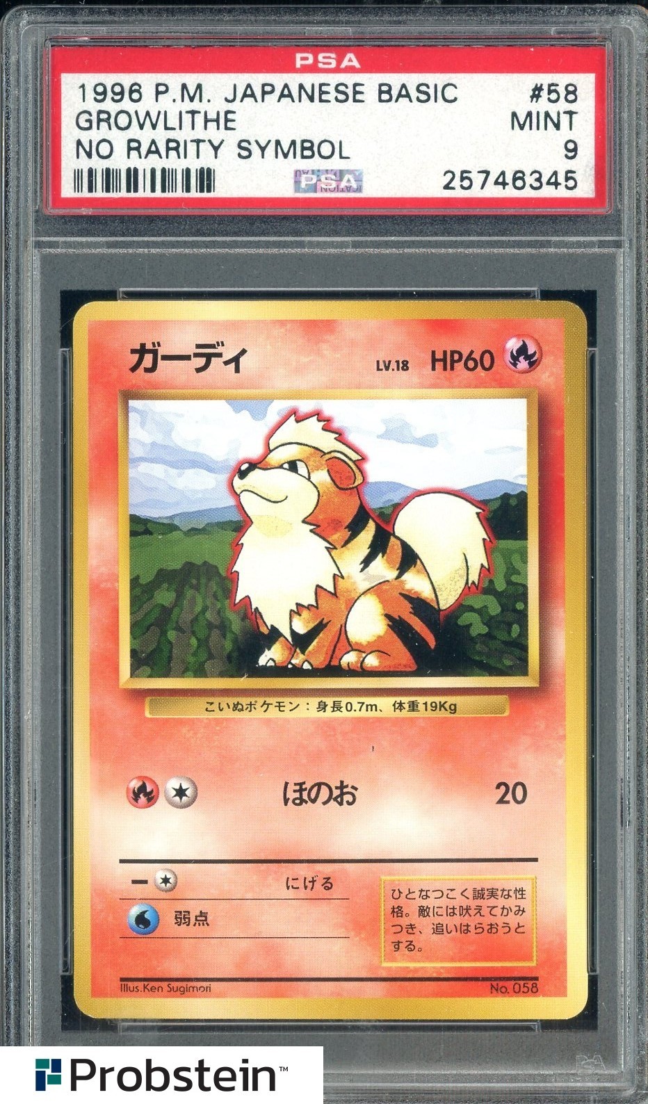 Growlithe PSA 9