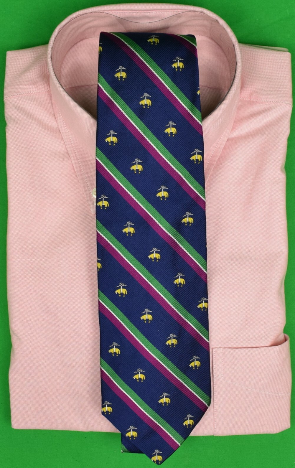 小物 Brooks Brothers Golden Fleece Logo tie 2 Vintage Brooks Brothers Silk Tie: Navy Blue Golden Fleece