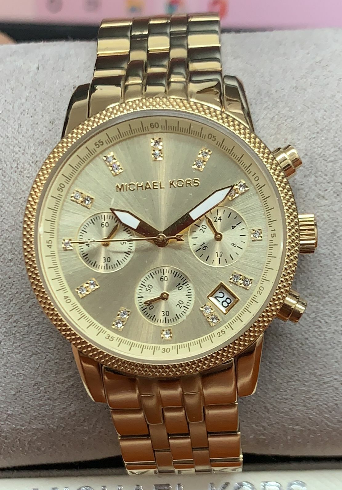 Michael Kors MK5676 Ritz Champagne Dial Gold Tone Michael Kors MK5676 Ritz Champagne Dial Gold Tone