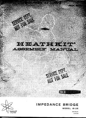 Assembly Manual Guide For Heathkit IB-28