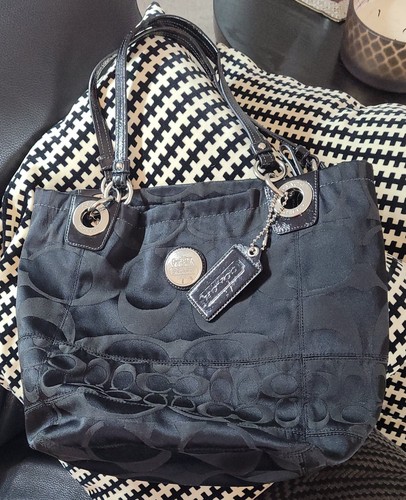 COACH H0982-14449 SHOULDER BAG TOTE PURSE SIGNATURE BLACK