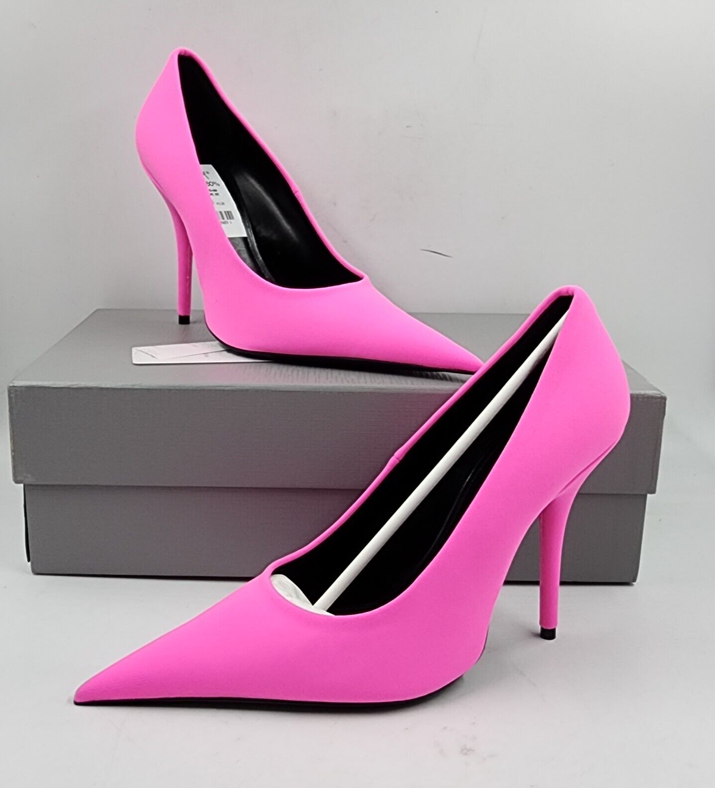 Pre-owned Balenciaga Knife Pointed Toe Pumps Women's 39/9us Pink Fluro Solid Slip On