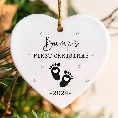 Bumps First Christmas Baby Bump Ornament Expecting Parents Gift Mother To Be