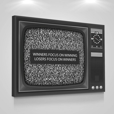 Winners Focus On Winning Art Print Canvas Wall Art Inspirational 80s Artwork