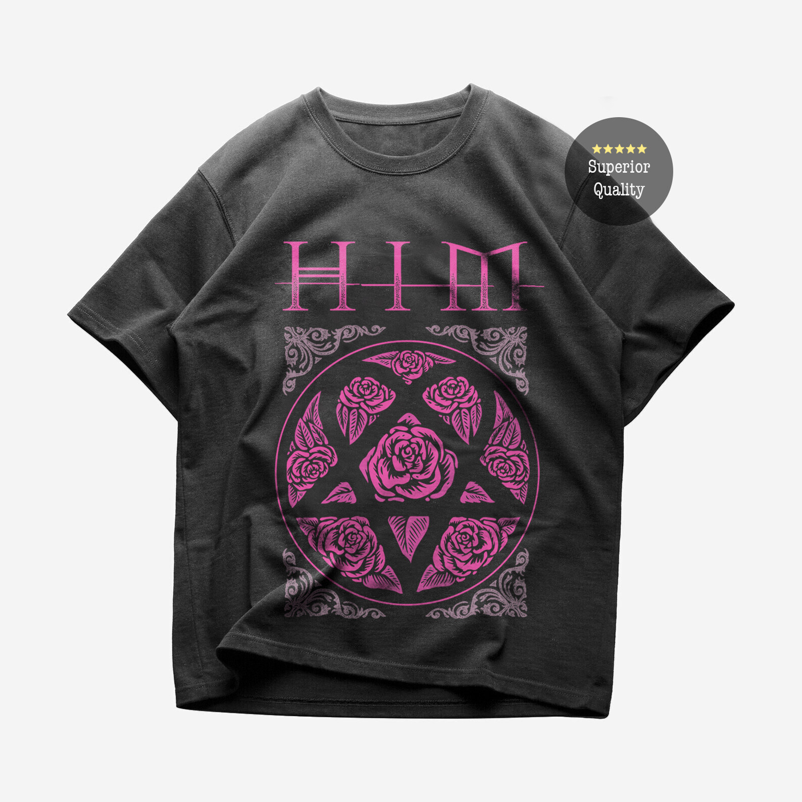 HIM 00s Vintage ヒム y2k TEE MUSIC Lサイズ 黒 ハートグラム band T