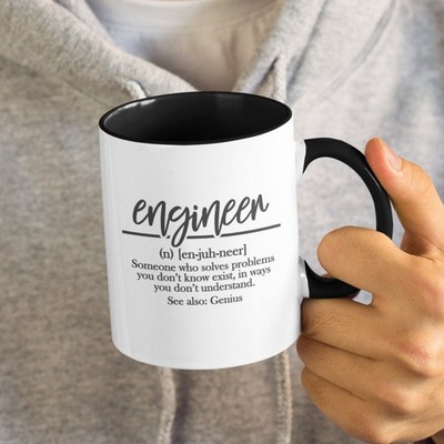 Engineer Dictionary Definition Engineering Funny Cute Coffee Mug