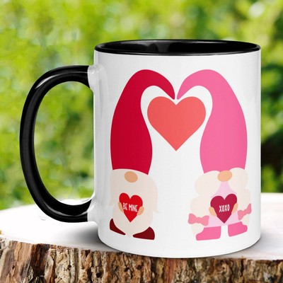 Gnome Mug Be Mine Mug Cute Mug Colorful Coffee Tea Cup Valentine's Day Mug Coupl