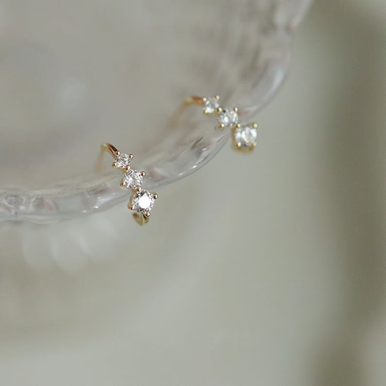 Mini 0.30Ct Round Cut Natural Diamond Hoop Engagement Earrings 14k Yellow Gold