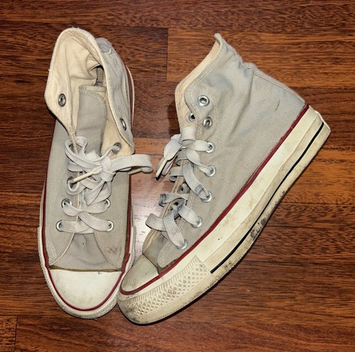 VTG 80's Converse Chuck Taylor All Star High Size 6 W8 Made in USA Cream Vintage | eBay VTG 80's Converse Chuck Taylor All Star High Size 6 W8 Made in USA Cream Vintage | eBay