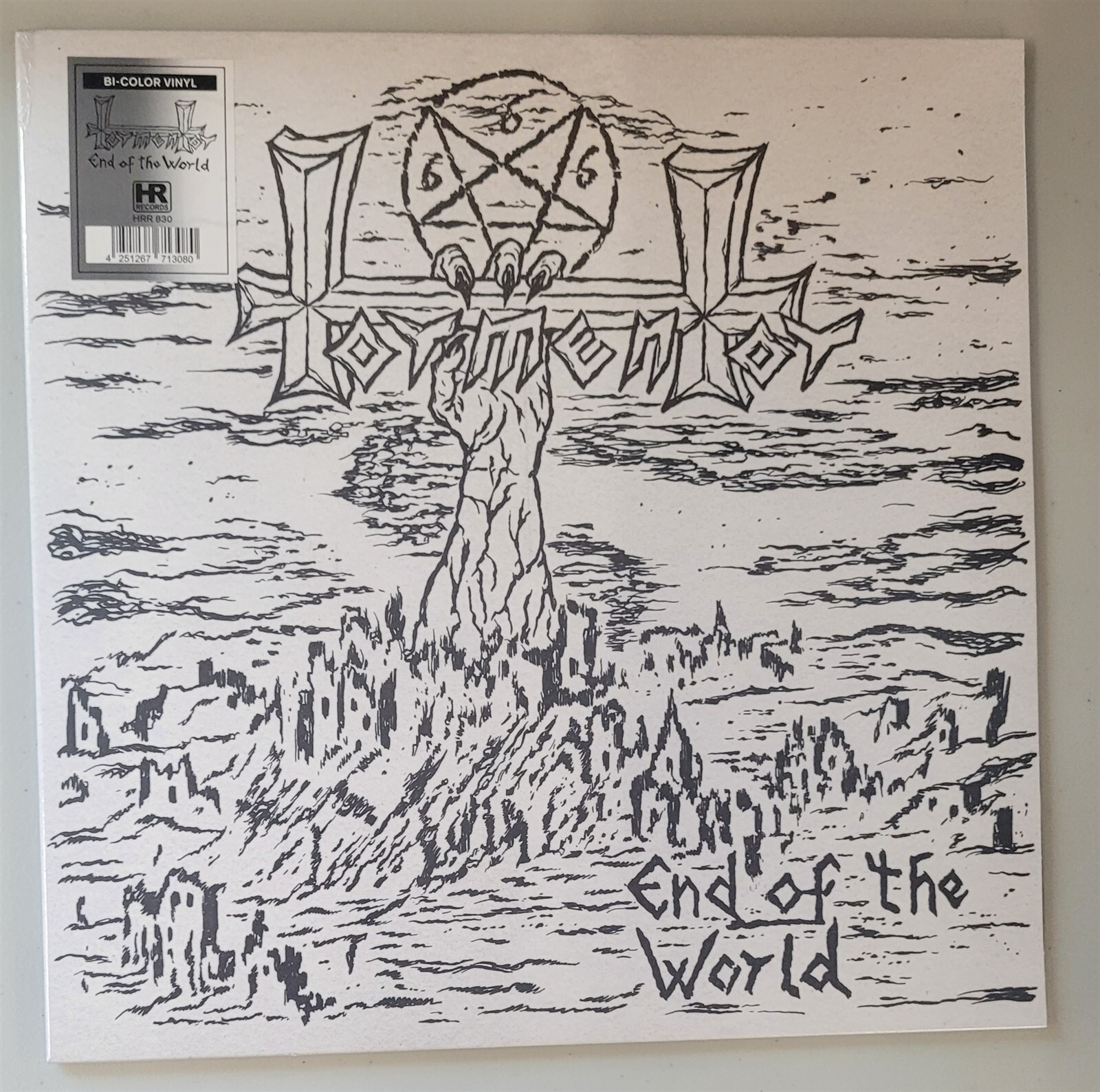 Tormentor End Of The World White/Grey Bi-Color LP Vinyl