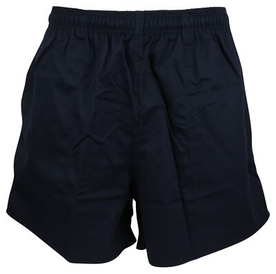 Ex-Store Adults S-enduro Cotton Drill Rugby Shorts Navy Blue