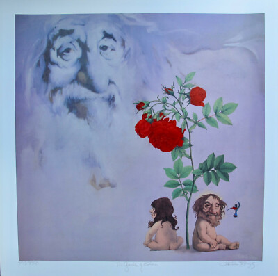 Charles Bragg GARDEN OF EDEN Hand Signed Limited Edition Lithograph Art