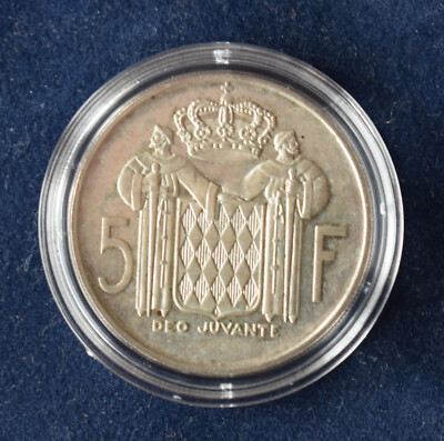 5 Francs Rainer III, Monaco, 1960, Silber (vzgl./XF)