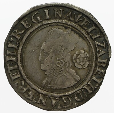 Elizabeth i Hammered Silver Sixpence 156Z  mm Pheon  S2561