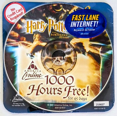 HARRY POTTER America Online CD, AOL Collector's Disc, New/Sealed, Free Shipping!