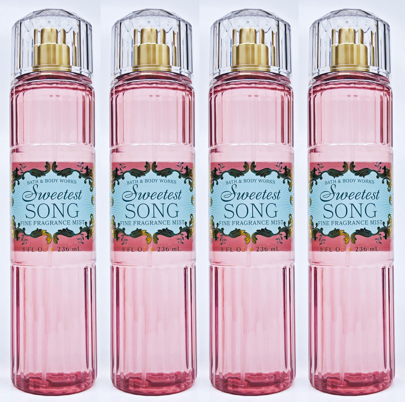 4 Bath & Body Works SWEETEST SONG Fragrance Mist Body Spray