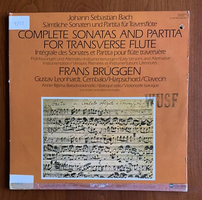 Johann Sebastian Bach Complete Sonatas And Partita Flute Double LP Record VG/VG
