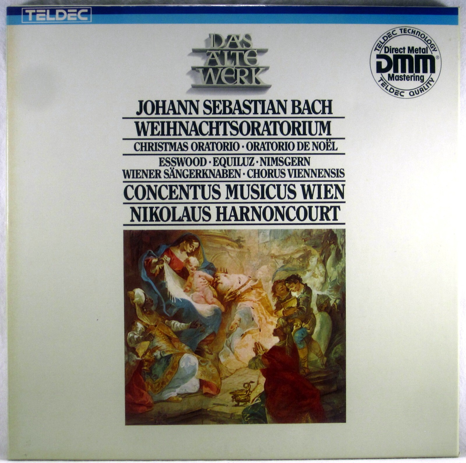 3 LP BOX TELDEC DMM 1984 Bach CHRISTMAS ORATORIO Harnoncourt