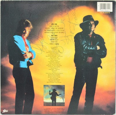 Double Trouble (3) Stevie Ray Vaughan Signed Album Cover W/ Vinyl PSA #AD09612