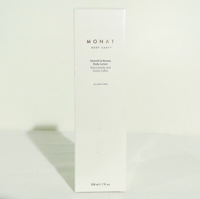 New Sealed MONAT Smooth & Renew Body Lotion 7oz Niacinamide & Green Coffee