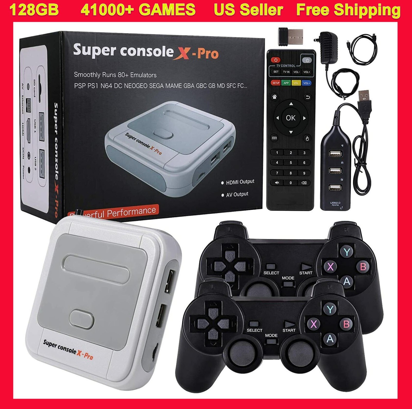 Super Console X PRO 128GB WiFi 4K HDMI TV Video 41000+ Games Game Console S905X Super Console X PRO 128GB WiFi 4K HDMI TV Video 41000+ Games Game Console S905X