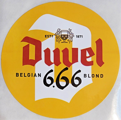 Duvel Moortgat Brewery Belgian Blonde Craft Beer Sticker Brewing Beer Belgium
