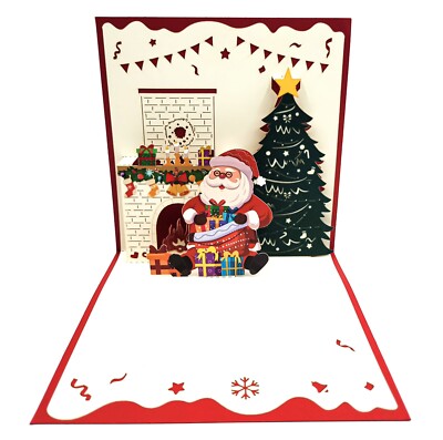 Christmas 3D Pop Up Card Merry Christmas Greeting Cards Gift for Family, Friends