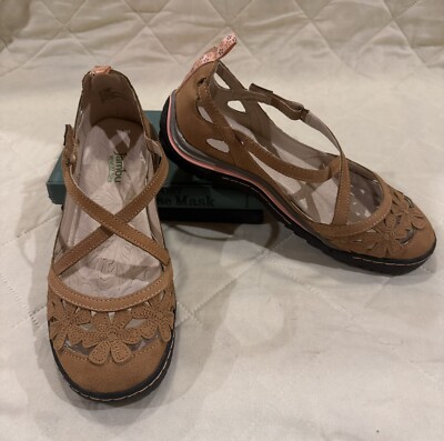 Jambu Tan Blossom Encore Gorpcore Memory Foam Mary Jane Shoes Size 8.5