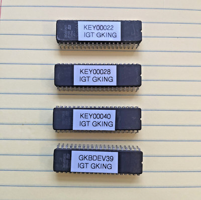 IGT GAME KING I-GAME CLEAR KEY SET 4 chips