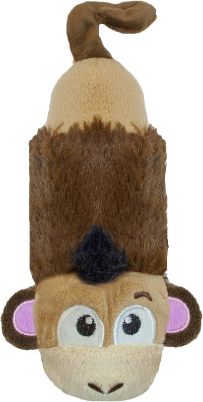 Just For Fun No Stuffing Plush Lil Squeak Monkey Dog Toy For