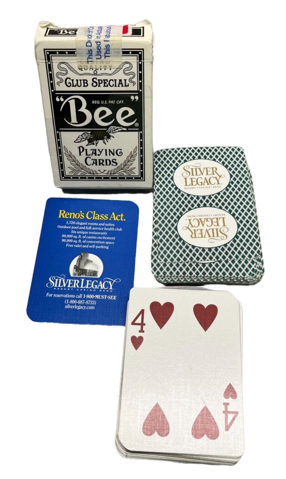 Silver Legacy Casino Bee Playing Cards Deck Reno Nevada Game Play
