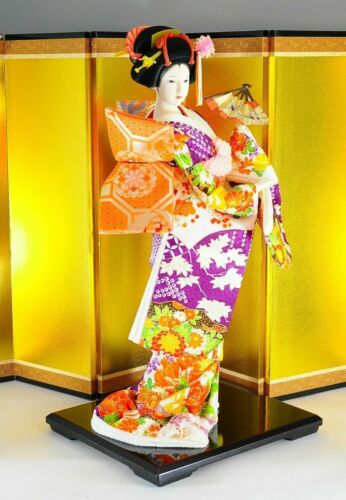 Vintage Japanese Traditional Geisha Doll STUNNING Gorgeous Kimono SUKIYO Antique