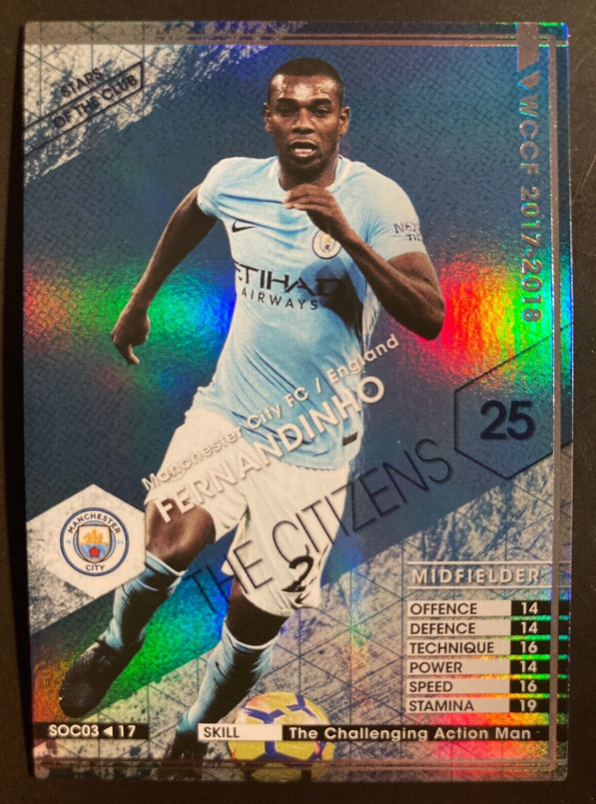 2017-18 Panini WCCF Stars of Club Fernandinho Manchester