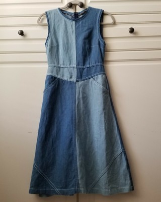holding horses denim dress