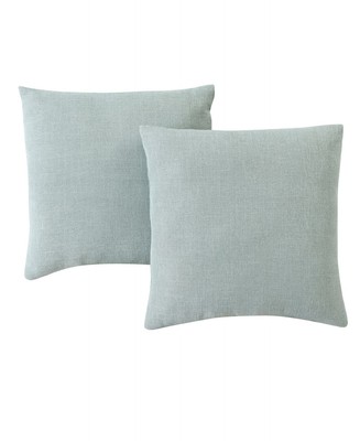 Infinity Home 2pk 18  square Faux Linen Decorative Pillows, Green