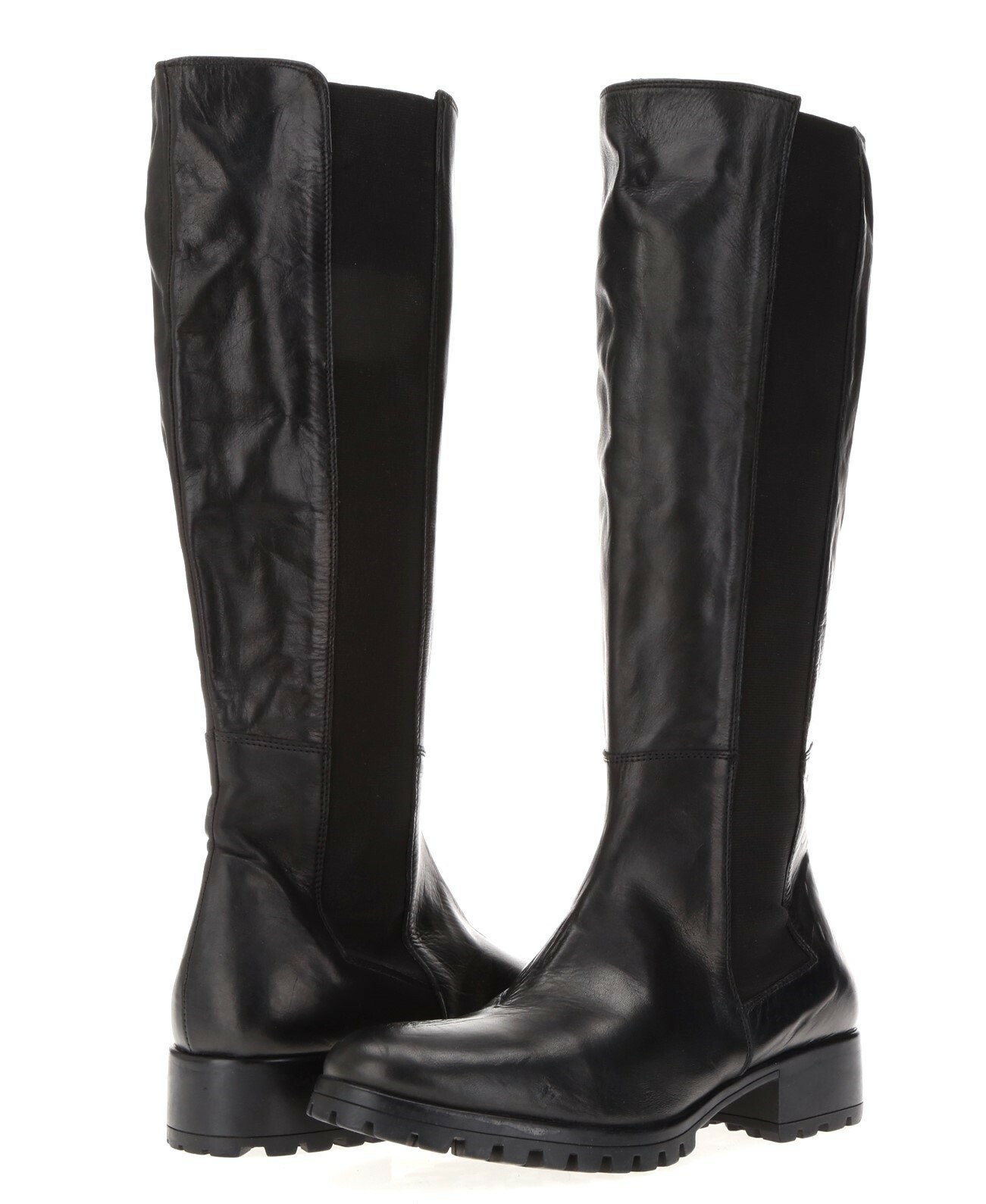 SUMMIT BY WHITE MOUNTIAN Women's Black Leather Pull On Tall Boots Size 39