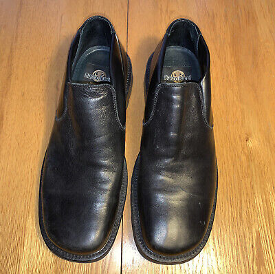 BACCO BUCCI MENS BLACK LEATHER SLIP ON MID BOOT MADE IN ITALY SIZE 9 PRISTINE!!