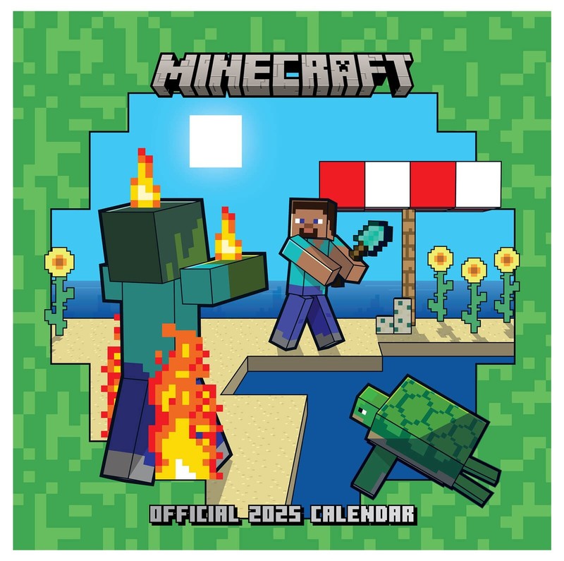 Kalender 2025 Minecraft Wandkalender Calendar Jahresplaner 30x30 Cm