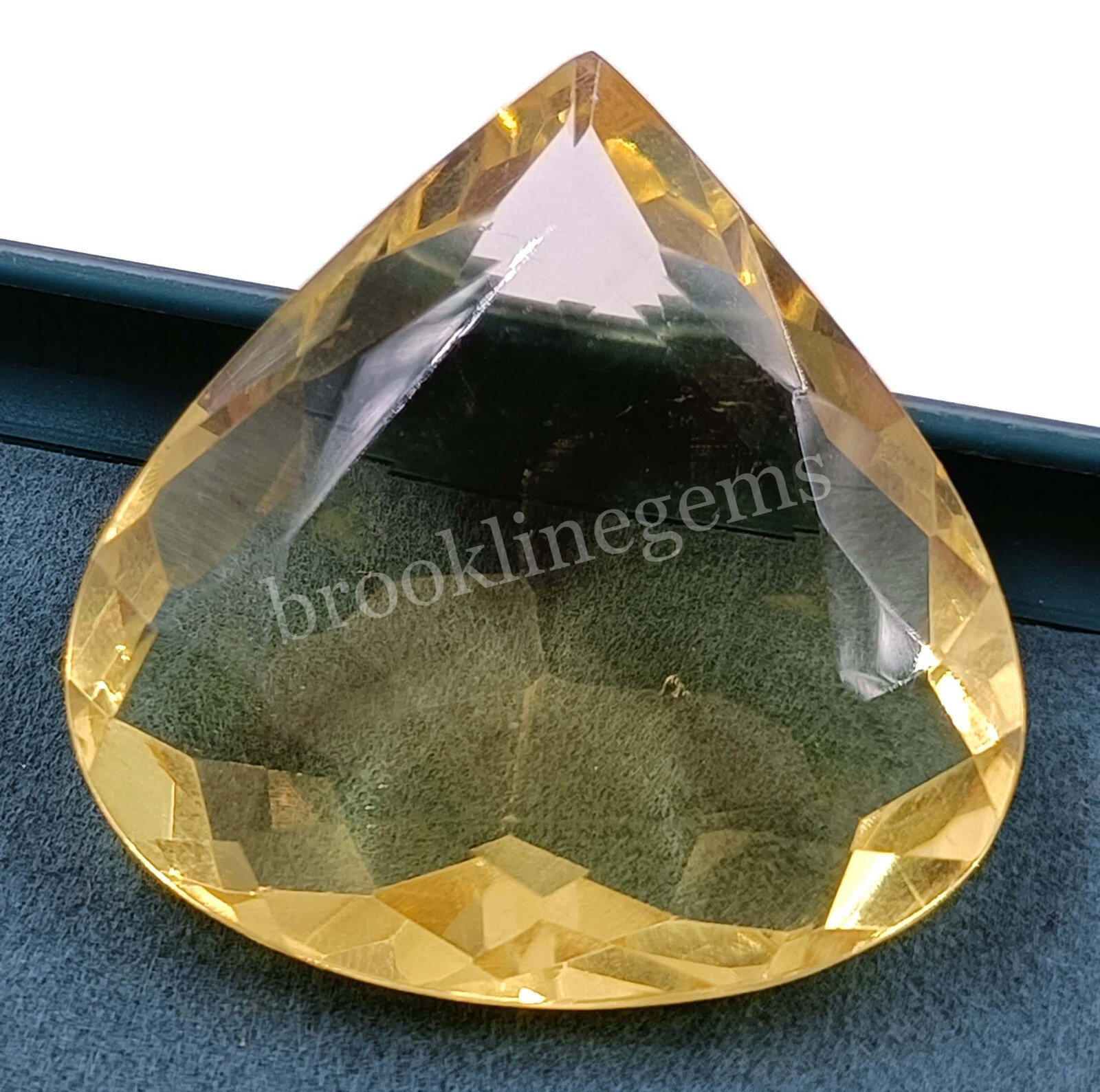 67.00 CT Pear Cut Natural Yellow Citrine  Certified Transparent Loose Gems 5FRO