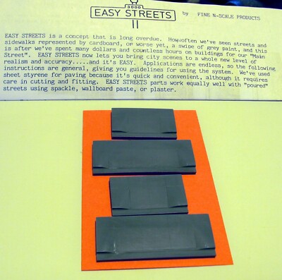 N SCALE: ''EZ STREETS'' - 2 - 10' & 2 -20' Standard Driveways Sections - FNA-3004