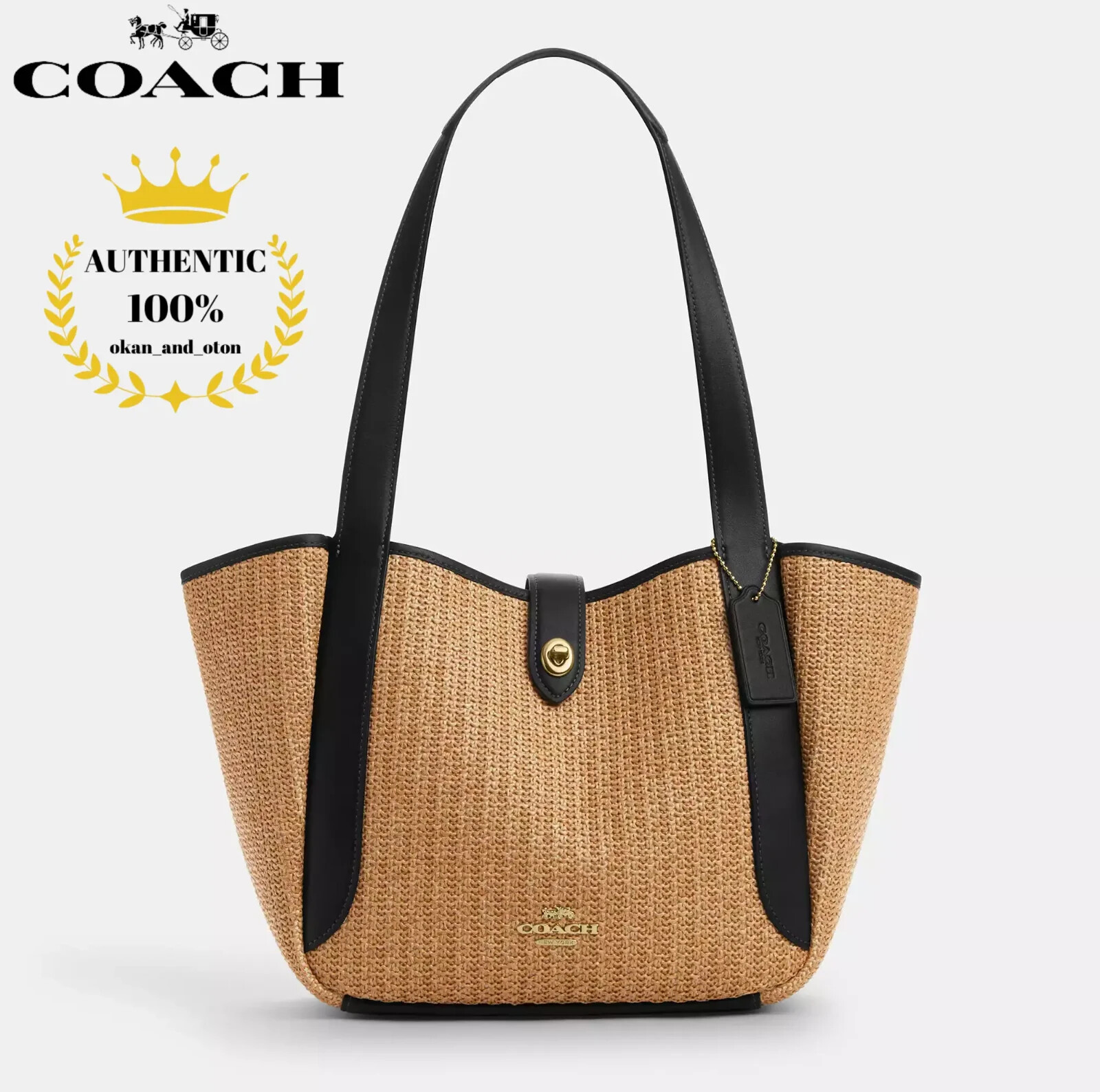 (New)COACH Hadleyターンロックトートバッグ COACH OUTLET｜【公式】ハドリー ターンロック トート バッグ