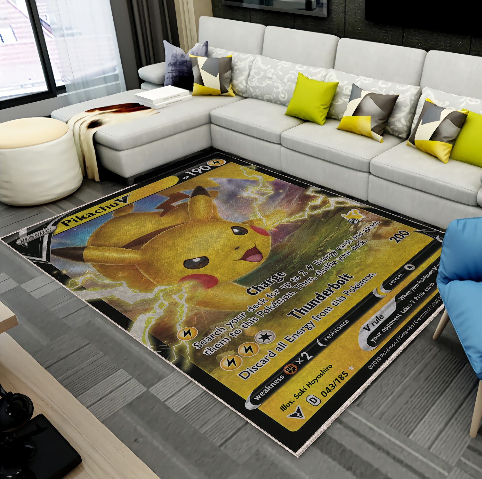 【OFFICIAL】Pokemon Pikachu Vintage Rug $_12.JPG?set_id=880000500F