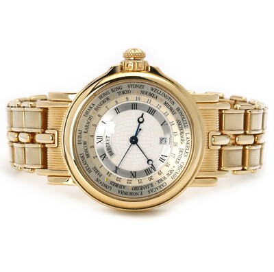 Breguet Marine Hora Mundi 24 Time Zones Wristwatch 3700BA/12/AV0 Gold