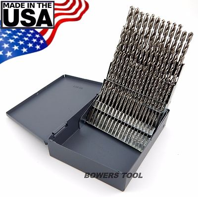 Norseman 60 pc HI-Moly M7 NUMBER Wire Gauge Drill Bit Set w Index #1-60 USA J-60