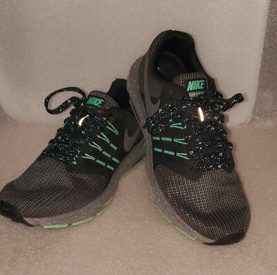 Nike Run Swift Running Shoes Women's Size 9 AR1904-001 Black Green Sneakers 