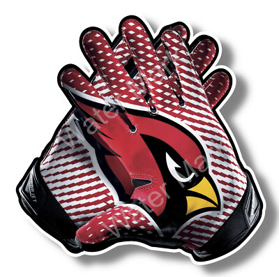 Arizona Cardinals Gloves Vinyl Sticker Decal 12 Sizes Car Windows NFL football