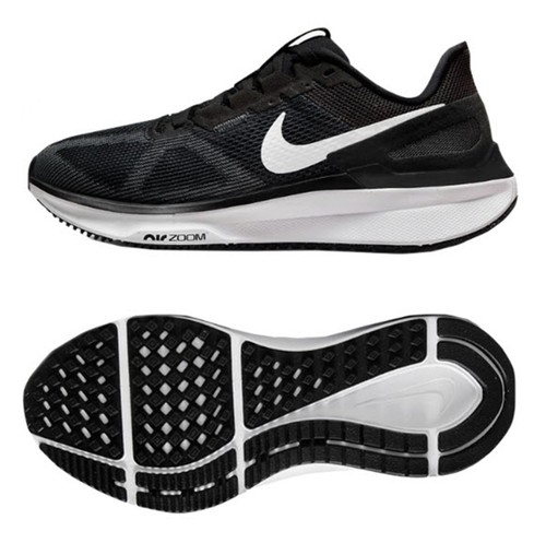 Nike Men Air Zoom Structure 25 Shoes Run Black White