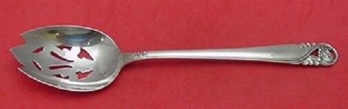 Spring Glory By International Sterling Silver Serving Spoon Pierced Org. 8 1/2"
